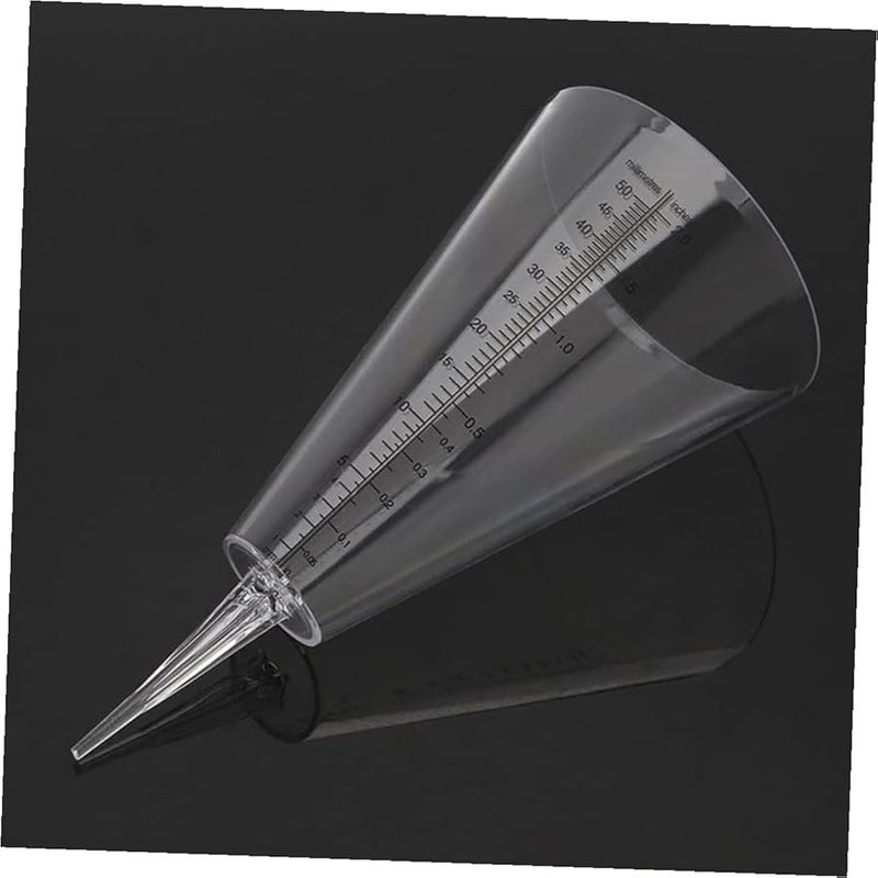 3 قطع من مقاييس المطر الشفافة مع أكواب قياس كبيرة لقياس هطول الأمطار في الهواء الطلق في حديقة الحديقة - Image 4